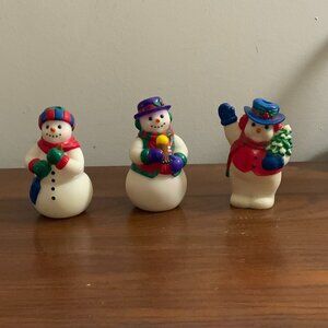 90s SNOWMAN LIGHT COVERS, Lot of 3